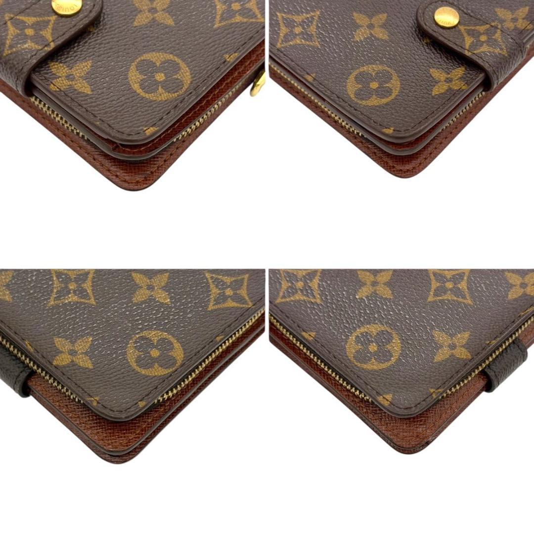【外観美品】ルイヴィトン モノグラム コンパクトジップ 二つ折り財布 ウォレット