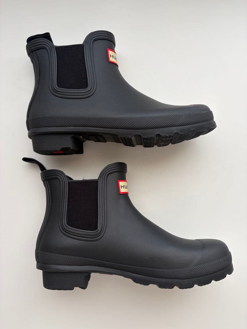 HUNTER ブラック ショートブーツ　UK4 EU37