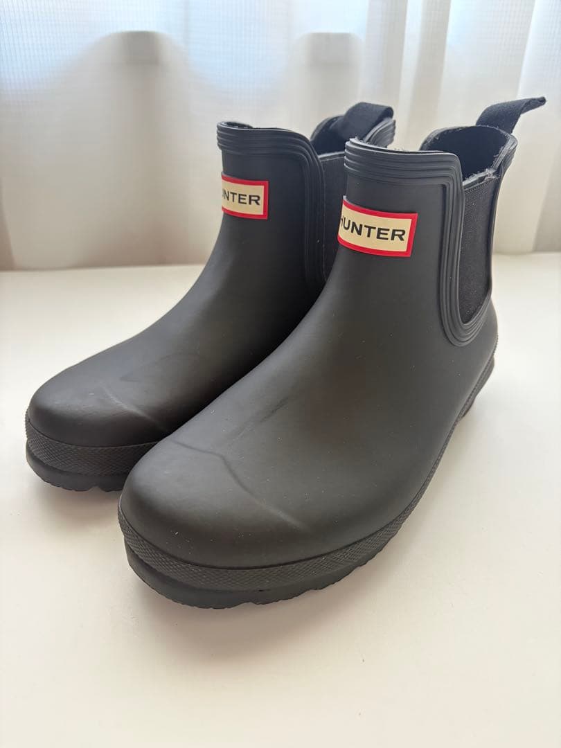 HUNTER ブラック ショートブーツ　UK4 EU37