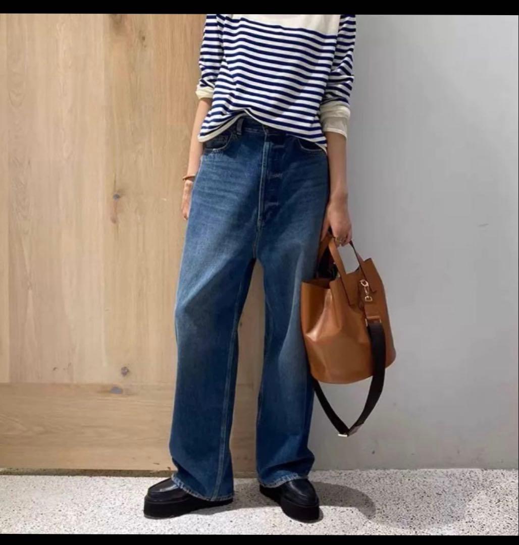 カレンソロジー ワイドルーズデニムパンツ インディゴ40