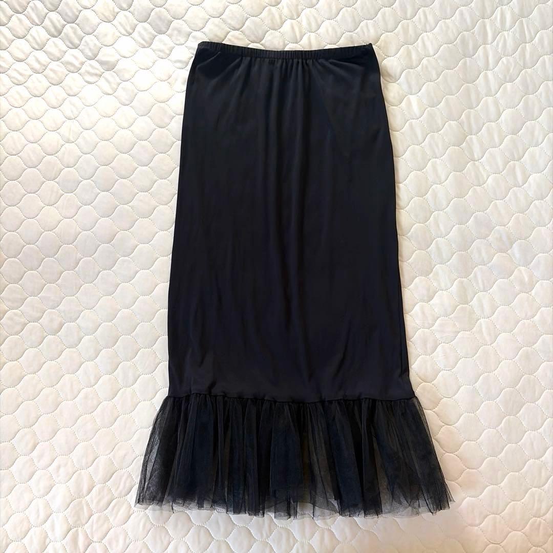 【24SS美品】BEARDSLEY チュチュニットスカート　ドット　ブラック