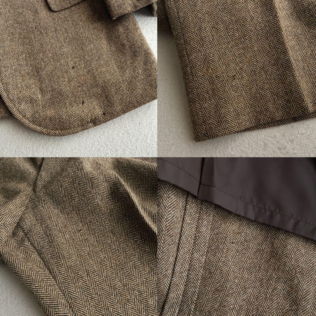70s〜80s KENT 3ピース セットアップスーツ ウールヘリンボーン 古着