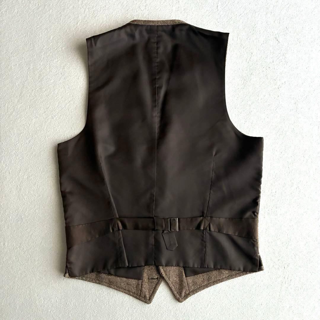 70s〜80s KENT 3ピース セットアップスーツ ウールヘリンボーン 古着