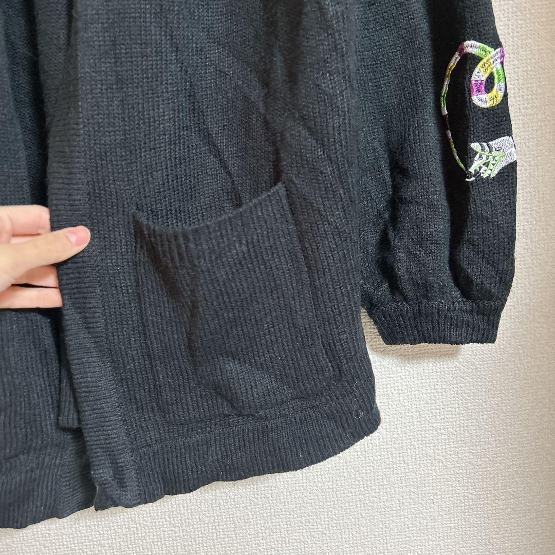 希少【映画】BEETLEJUICE ビートルジュース 刺繍ロングカーディガン