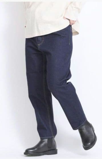 tumugu ツムグ　ムラ糸デニムテーパードパンツ　¥17380