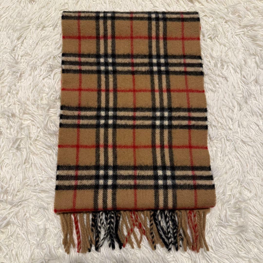 【Burberry’s】マフラー ベージュ ノバチェック ウール100%