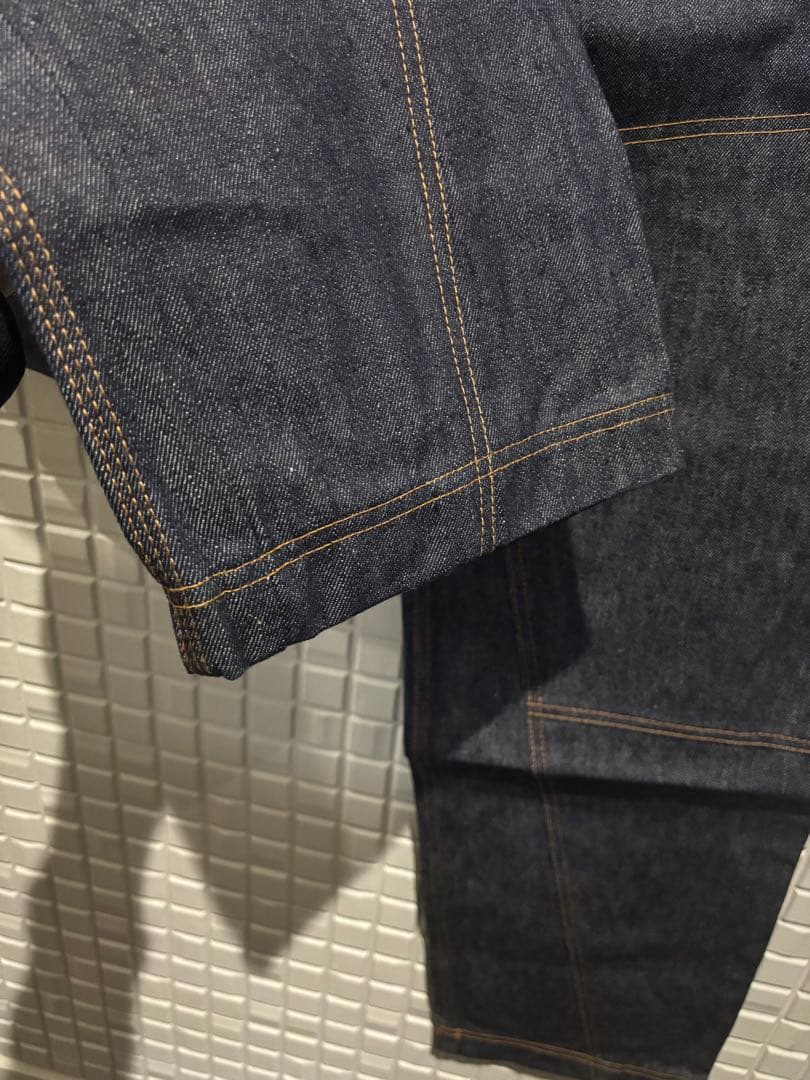 RNA アールエヌエー レザーポケット付き ベイカー デニム INDIGO L