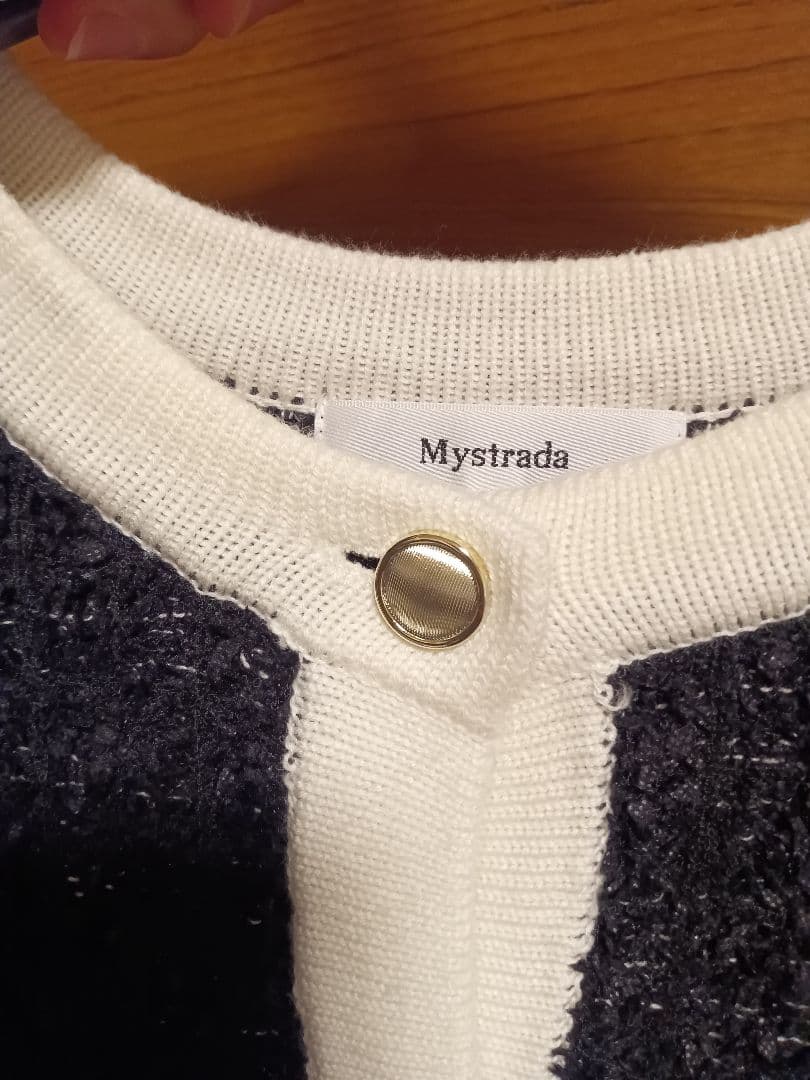 Mystrada マイストラーダ　配色カーディガン