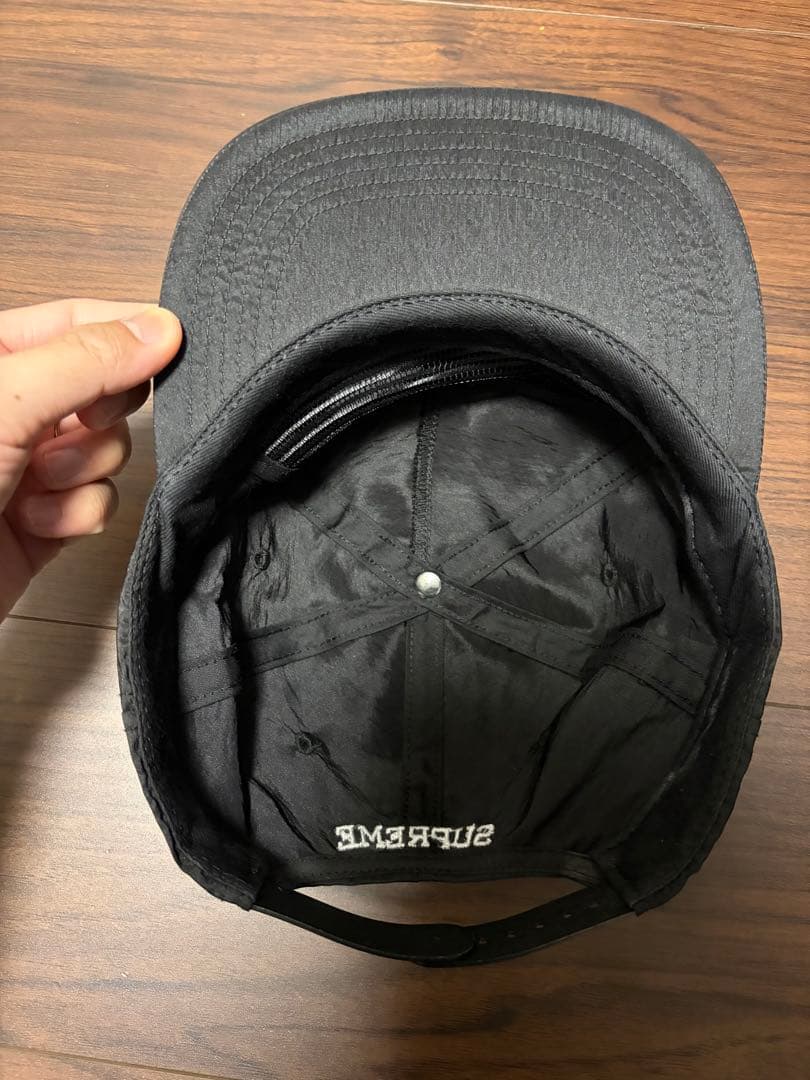 Supreme 黒キャップ アメリカ製　モーションロゴ