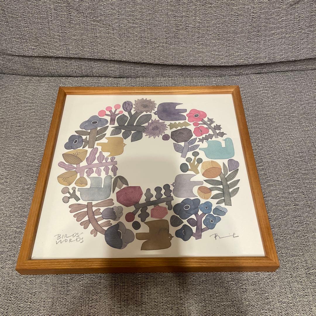サーモン　BIRDS' WORDS ポスター 30cm