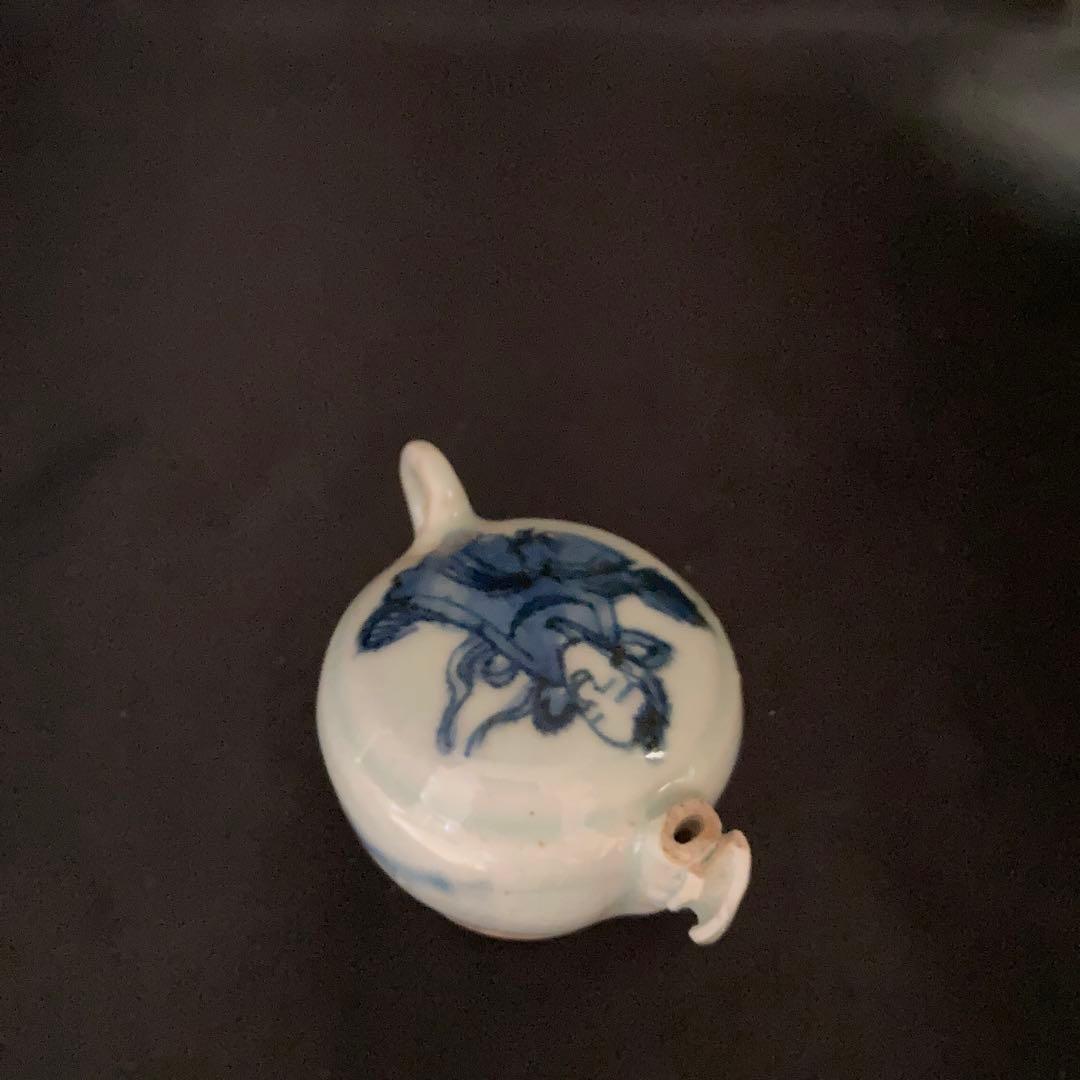 蒐集処分セール❗️【gallery三益】古染付鶴仙人紋水滴（明末時代）
