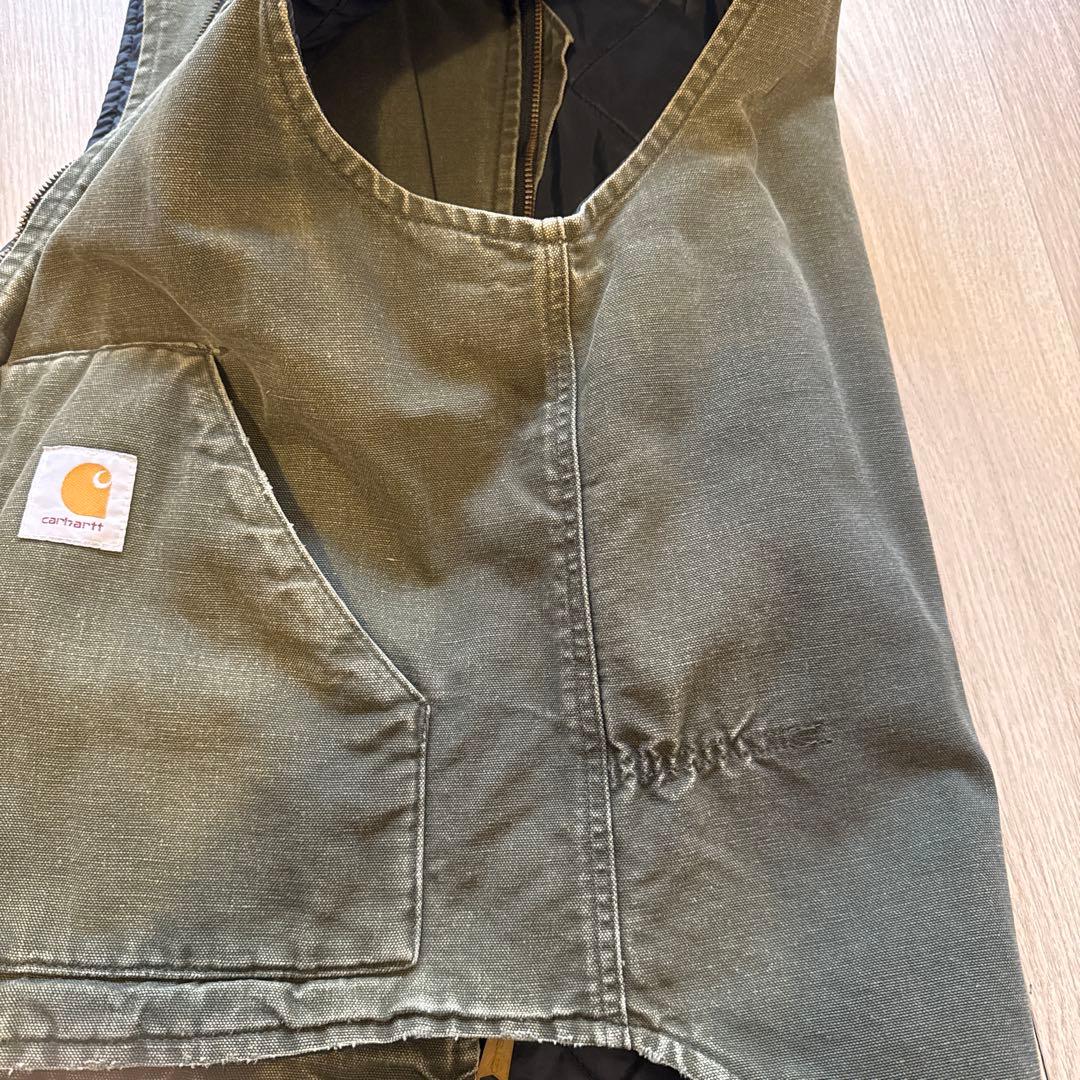 90s Carhartt カーハートダックベスト　グリーン