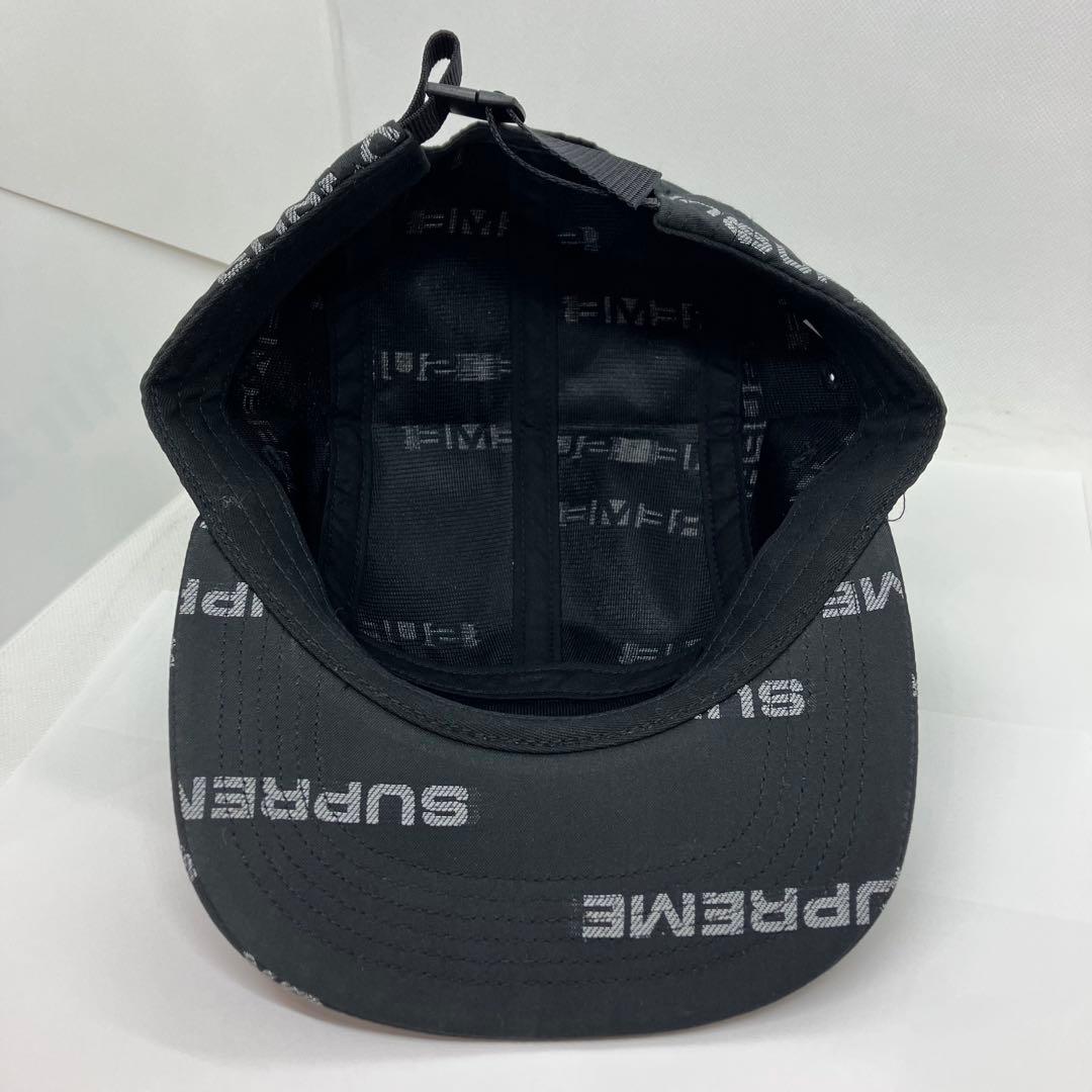 Supreme ロゴプリント ブラックキャップ