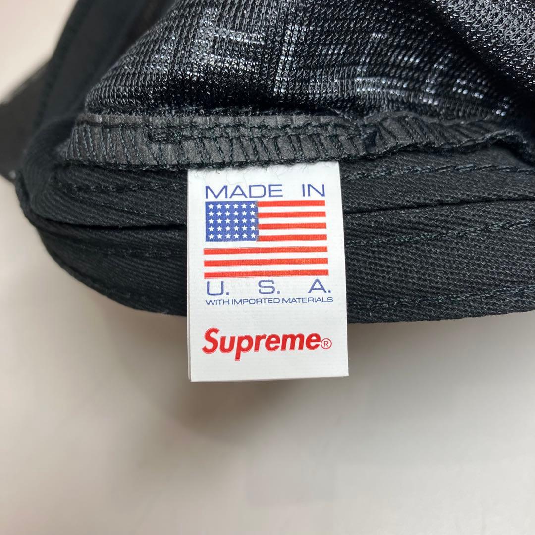 Supreme ロゴプリント ブラックキャップ