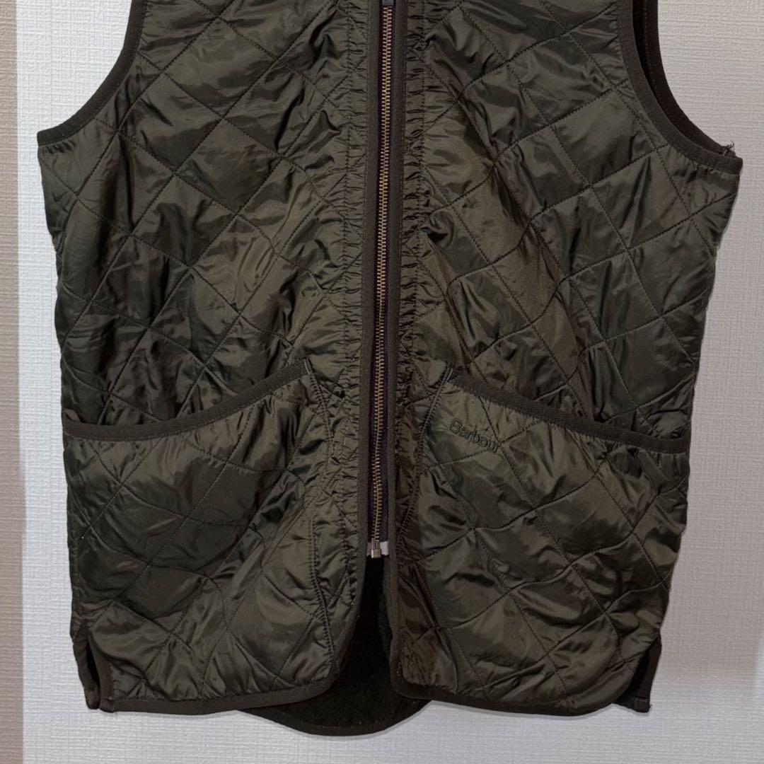 Barbour キルティングベスト オリーブ バブアー メンズ M ジャケット