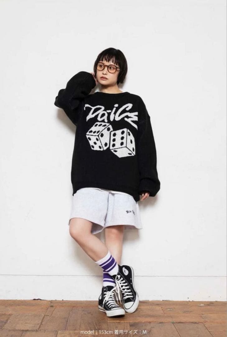 ミュージシャン Da-iCE Jacquard Crew Knit(black)
