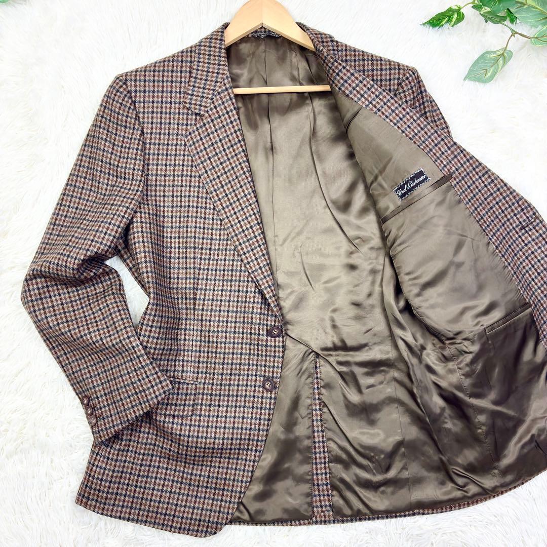 美品　エルメネジルドゼニア　カシミヤ　ツイード　ガンクラブ　テーラード　2XL