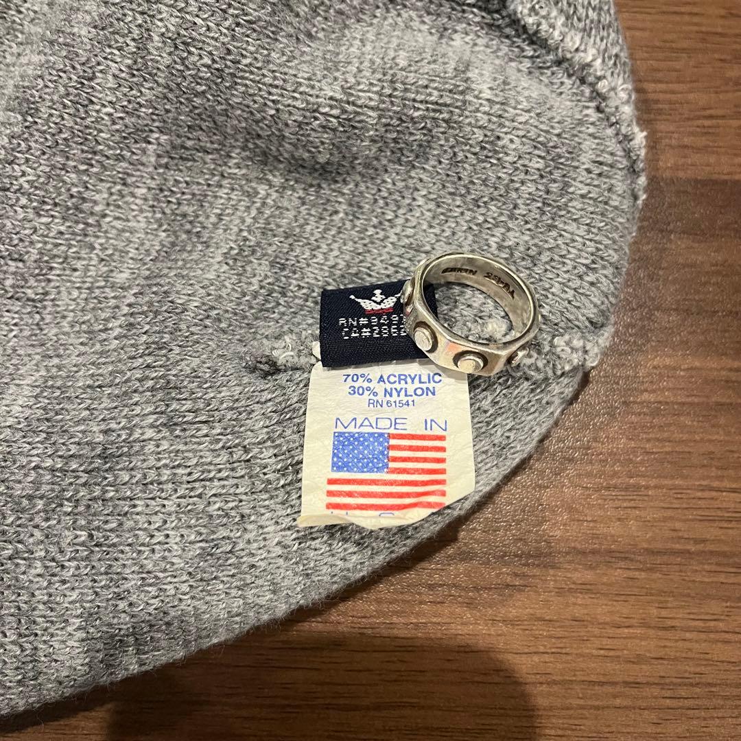 ベ*ポ様 90s old Stussy ステューシー グレー ニット帽 ビーニー