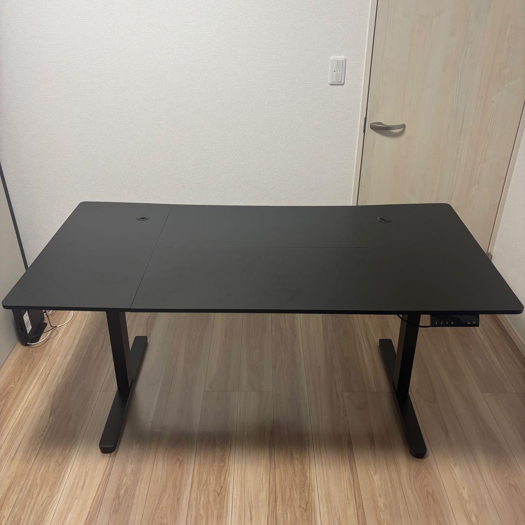 電動昇降デスク幅160cm奥行80cm高さ72cm-118cm1ヶ月使用美品訳有