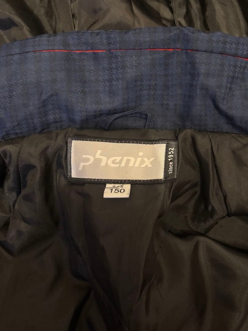 子ども用スキーウェア Phenix 150cmネイビー/レッド サイズ調整可能