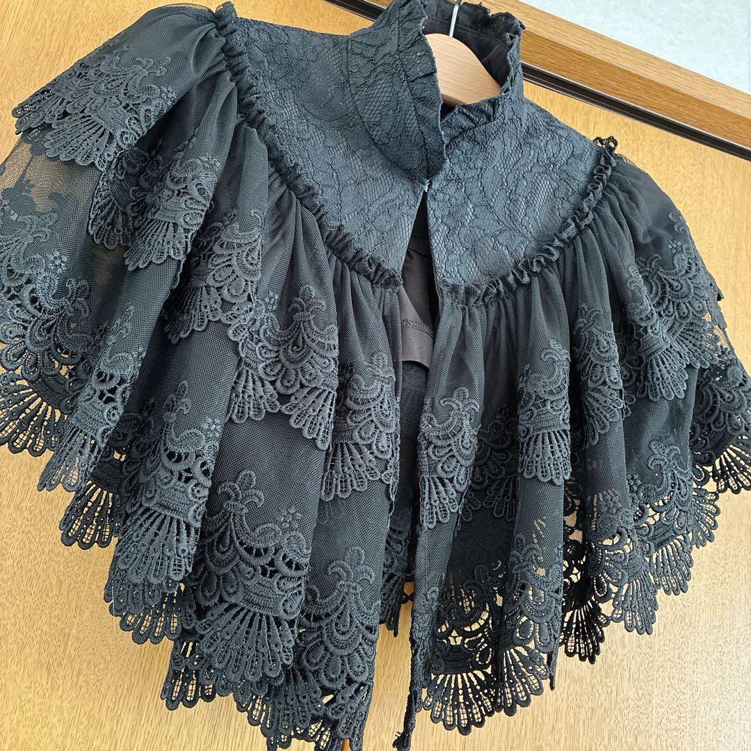 Sheglit レースケープ　黒　M ゴシック　ゴスロリ