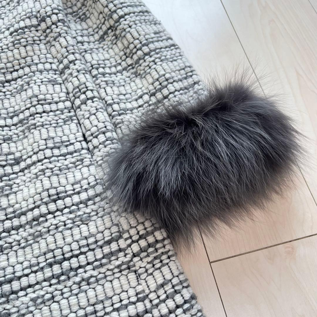 PINORE ピノーレ シルバーフォックス ロングコート 38