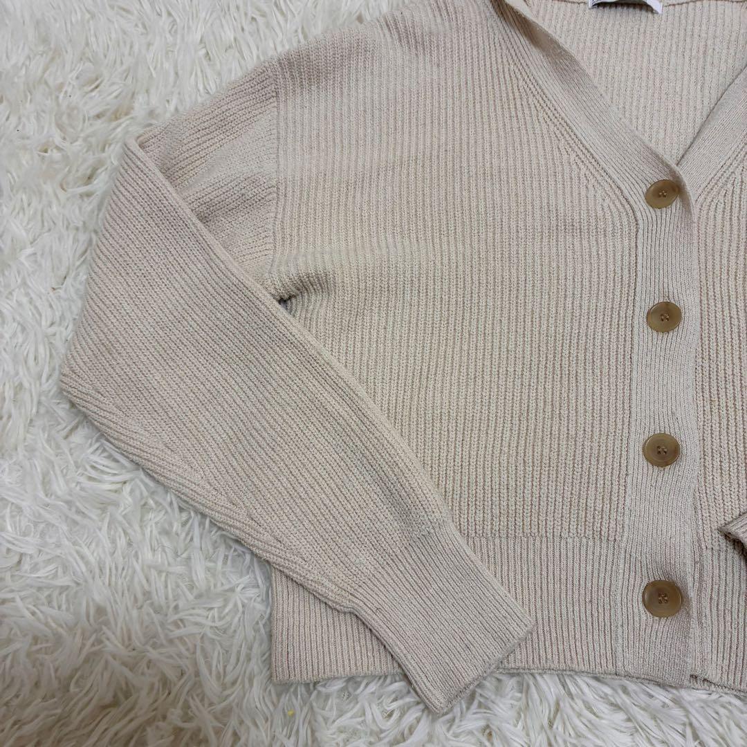 Plage　カーディガン　絹90%　セーラーカラー　23AW　アイボリー
