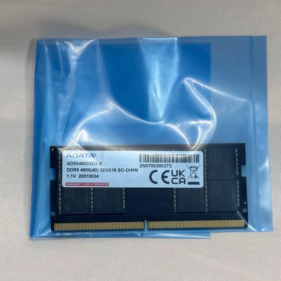 メモリー ADATA DDR5-4800 SODIMM 32GB