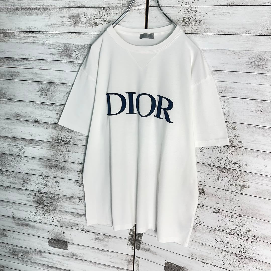 【美品・近年モデル】Dior 刺繍ロゴ半袖tシャツ　定番カラー白　人気デザイン