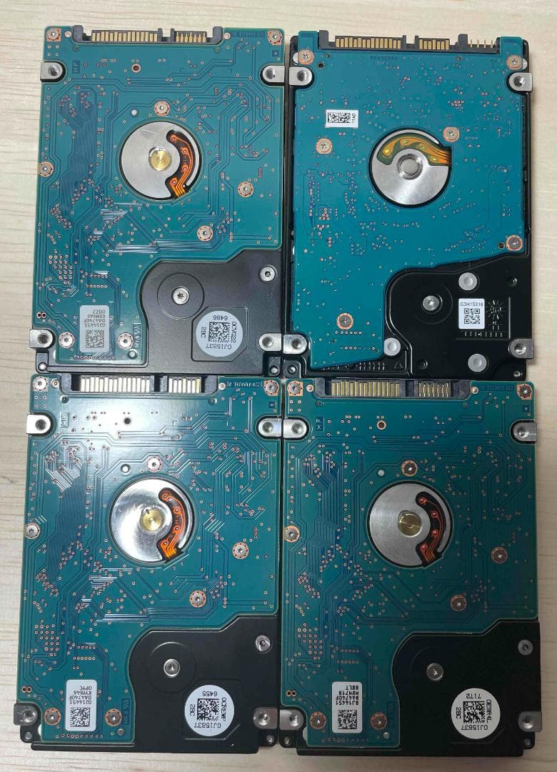4枚セット HGST TOSHIBA 2.5インチ HDD 1TB 厚さ9mm