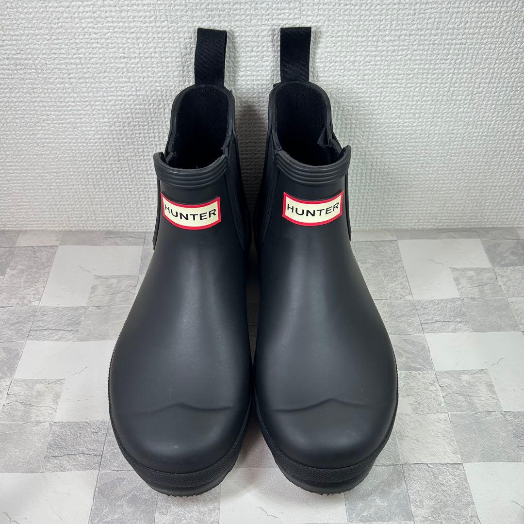 【美品】HUNTER ハンター レインブーツ ショート丈 UK4 防水