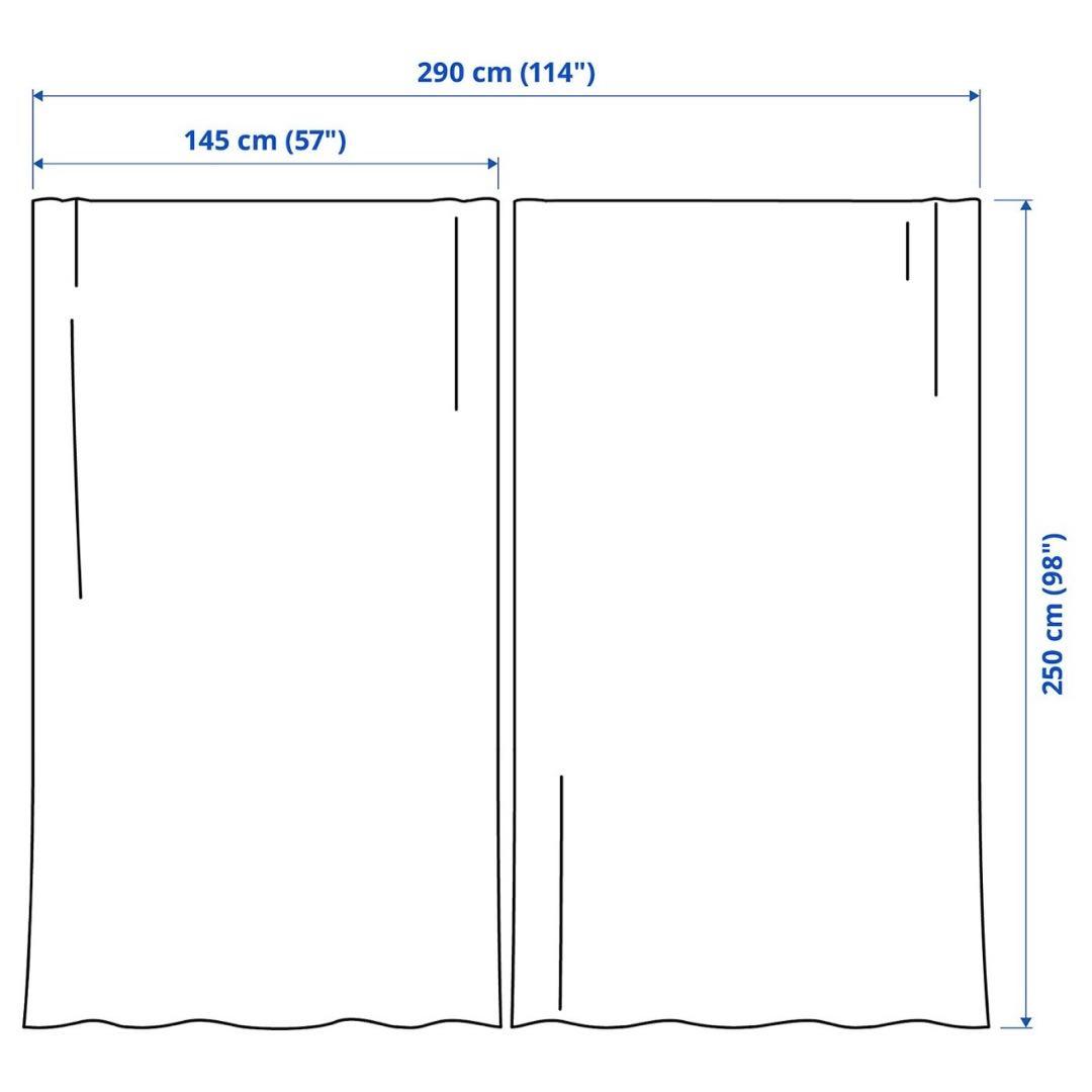 IKEA DYTAG ディトーグ 遮像・採光カーテン 1組 ホワイト カーテン