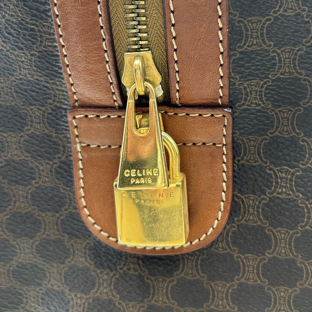 セール《美品》CELINE☆オールドセリーヌ☆ボストン マカダム トリオンフ 茶