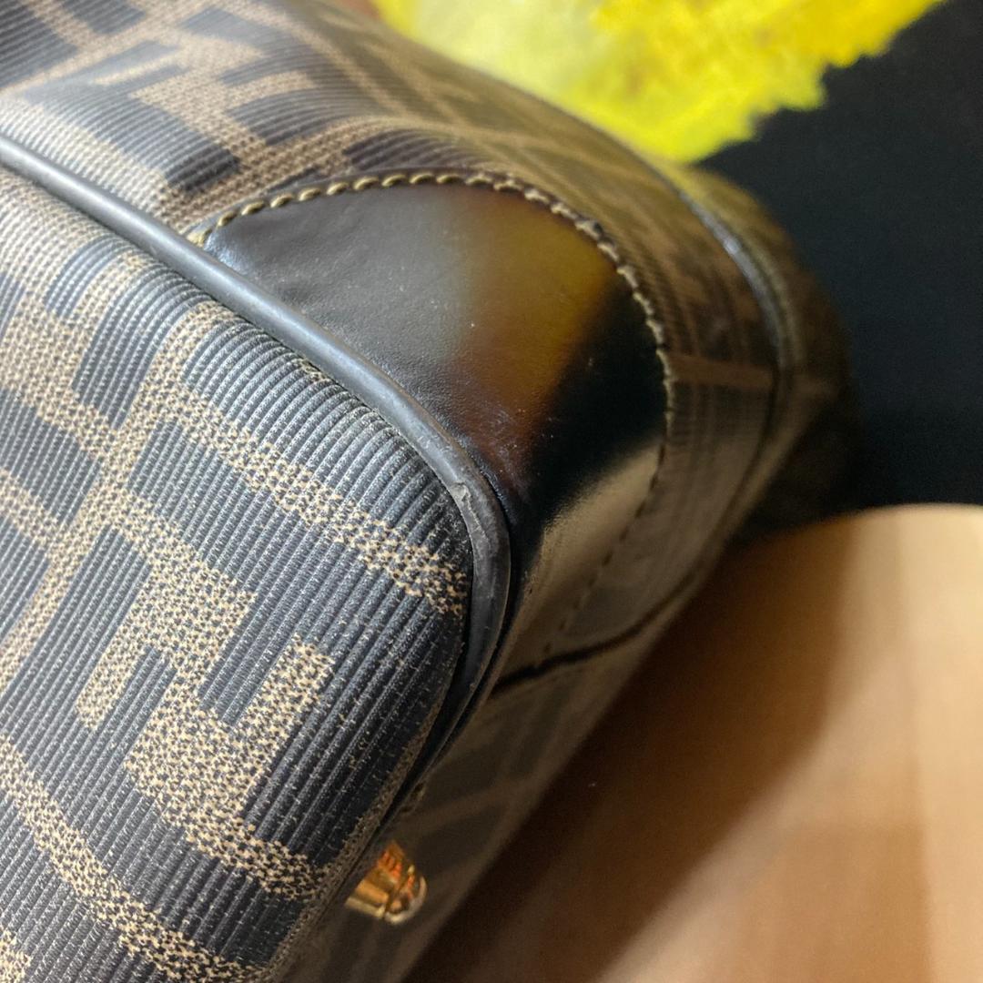 ▼FENDI フェンディ　ズッカ　ボストンバッグ　ヴィンテージ