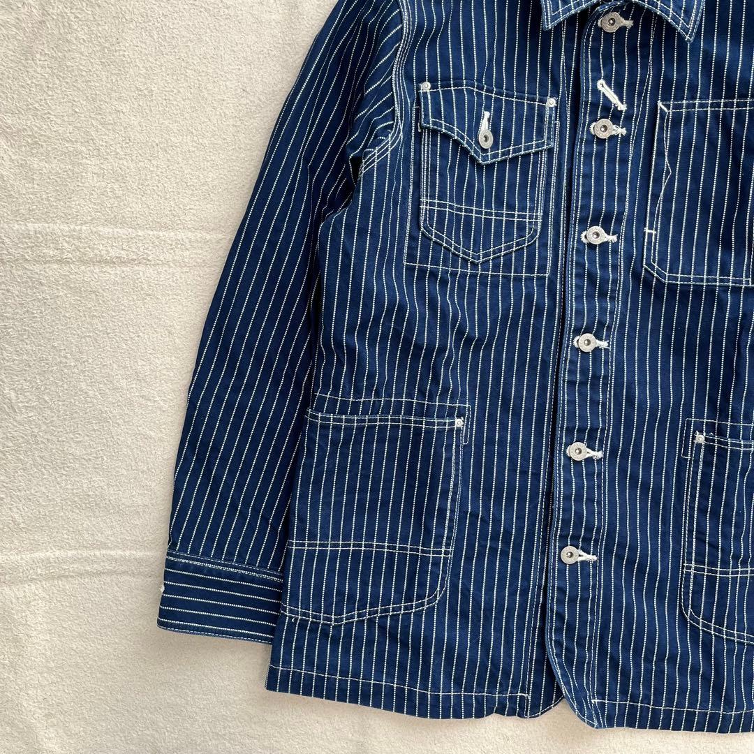 極美品 KNACKERED ウォバッシュ カバーオール ヒッコリー ワーク L