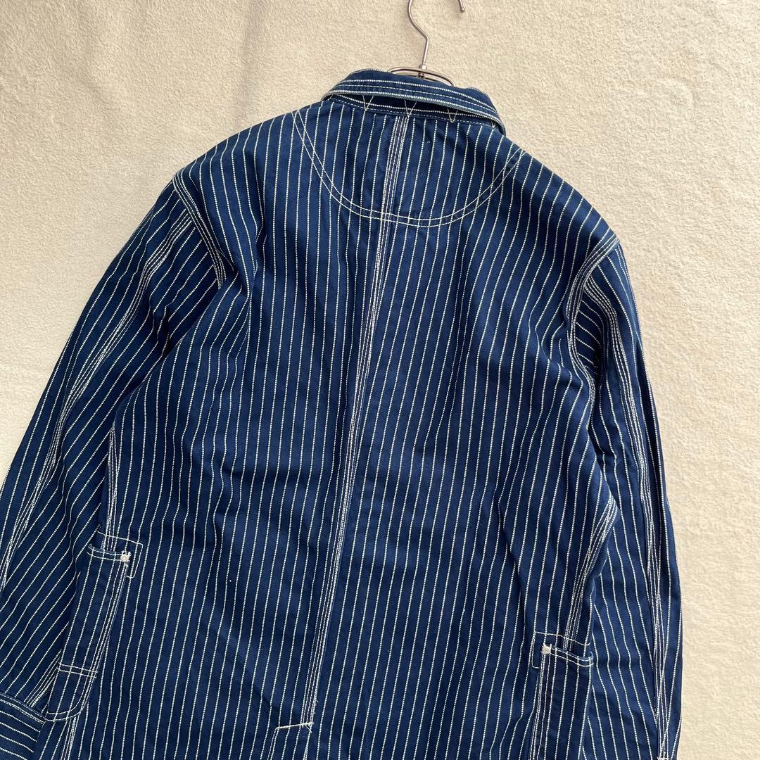 極美品 KNACKERED ウォバッシュ カバーオール ヒッコリー ワーク L