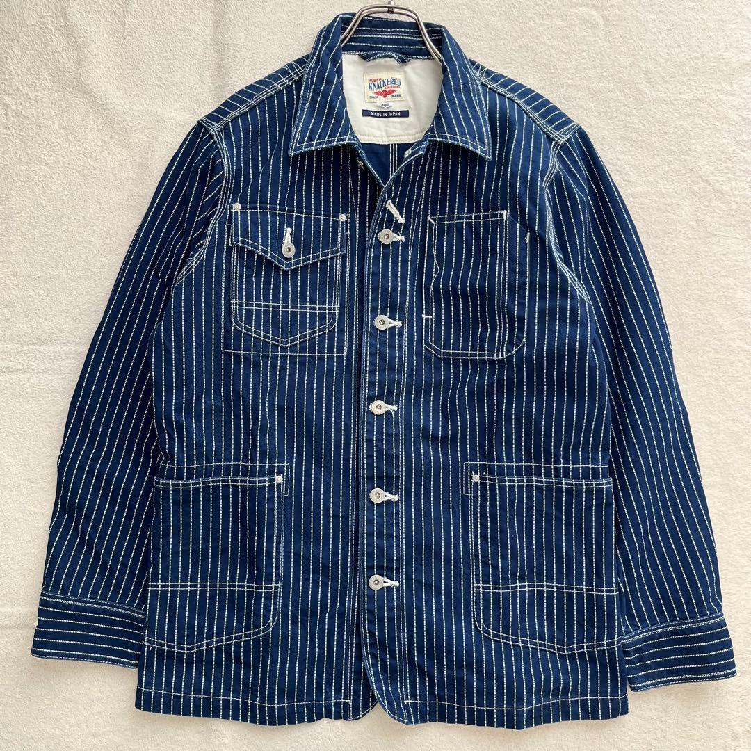 極美品 KNACKERED ウォバッシュ カバーオール ヒッコリー ワーク L
