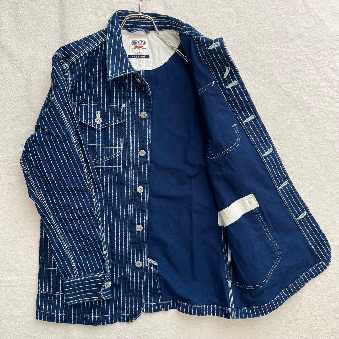 極美品 KNACKERED ウォバッシュ カバーオール ヒッコリー ワーク L