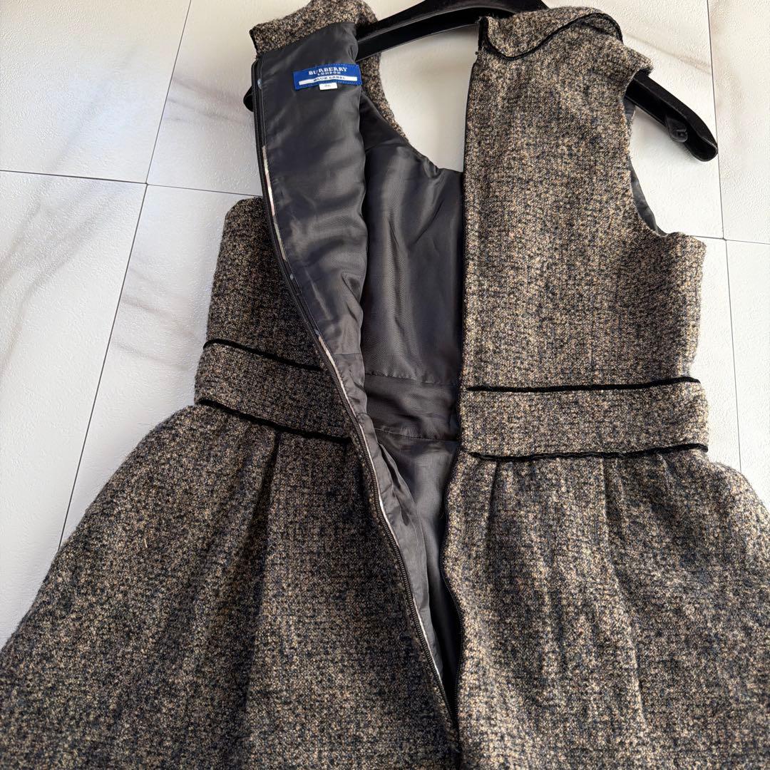 希少 美品 BURBERRY BLUE LABEL ツイード ワンピース