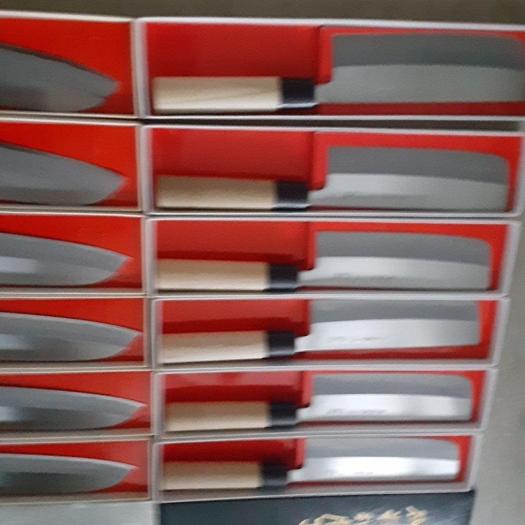値下げ越後鍛冶職人が作った割り込みと磨き三徳包丁 12本セット　Dセット