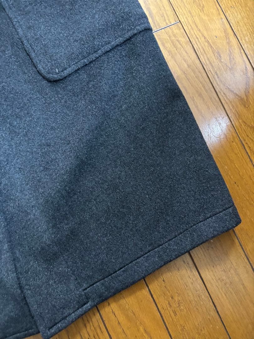 ダンヒル カシミヤ100% チャコールグレー ダッフルコート 訳あり
