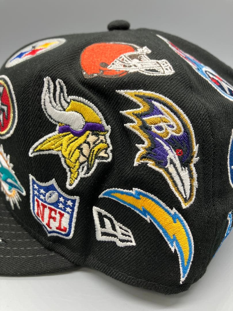 ガ*き様 ニューエラ NEW ERA NFL オールチームロゴキャップ 黒 【2