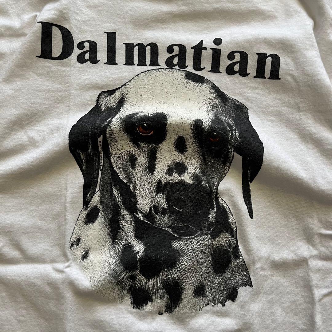 90s/ONEITA/L/Tシャツ/Dalmatian/犬/アート/動物/美品
