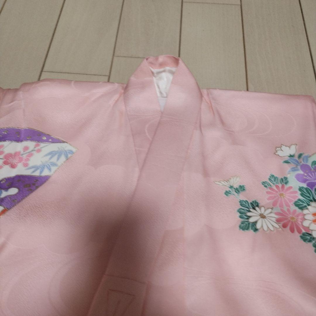 ❀女児 豪華、初参り お着物 牡丹 扇等々