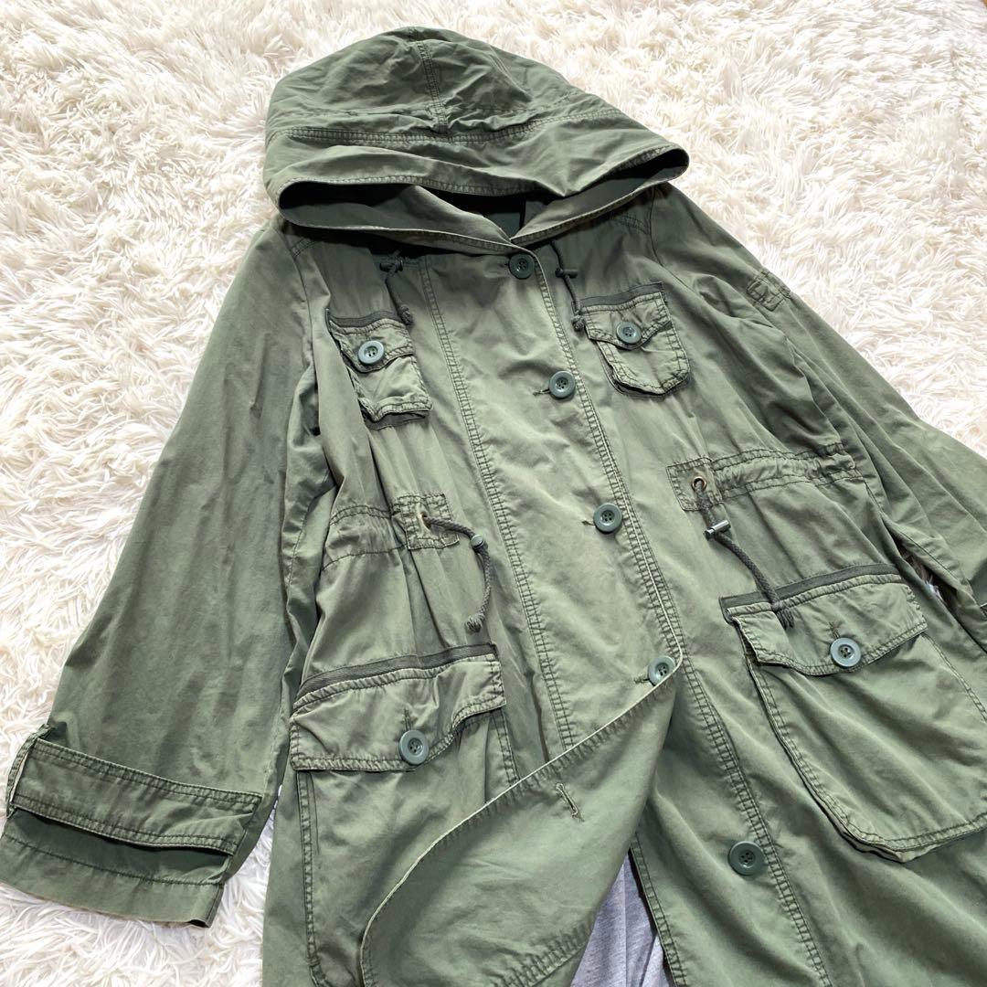 【大きいサイズ】AS KNOW AS olaca モッズコート ダメージ加工