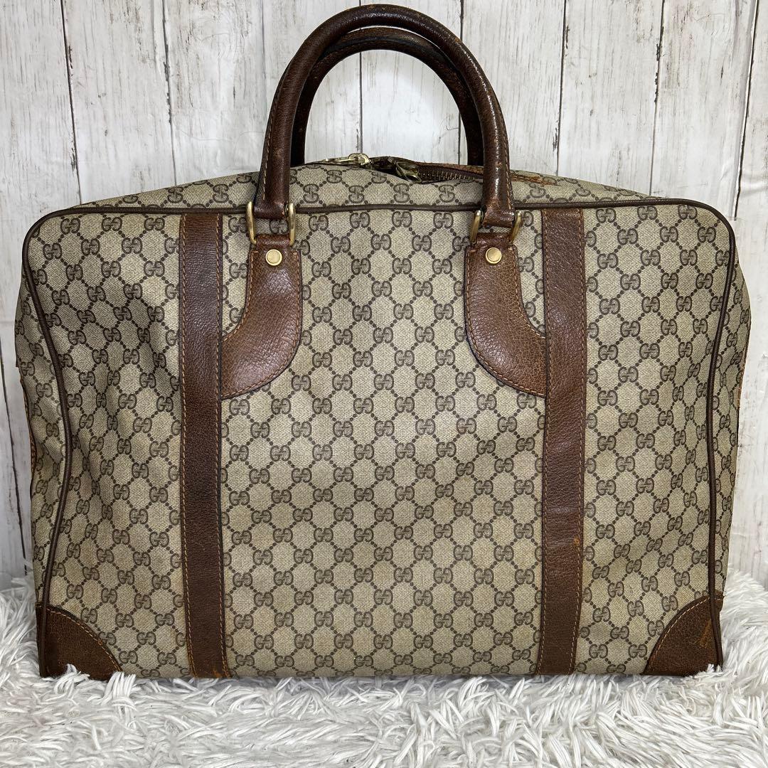 GUCCI GGスプリーム ガーメントバッグ　ボストンバッグ　オールドグッチ