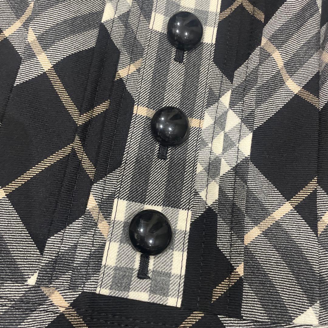 BURBERRYチェック柄 フレアワンピース　ウール　ノースリーブ
