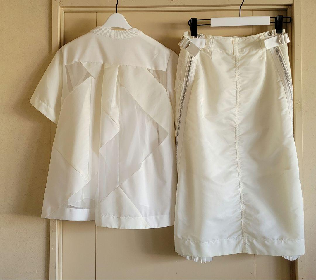sacai 22SS 新品 Nylon Twill Mix Skirt