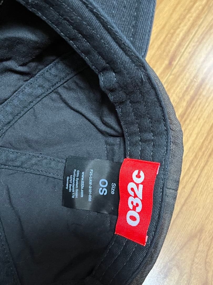 032c キャップ WASHED BLK