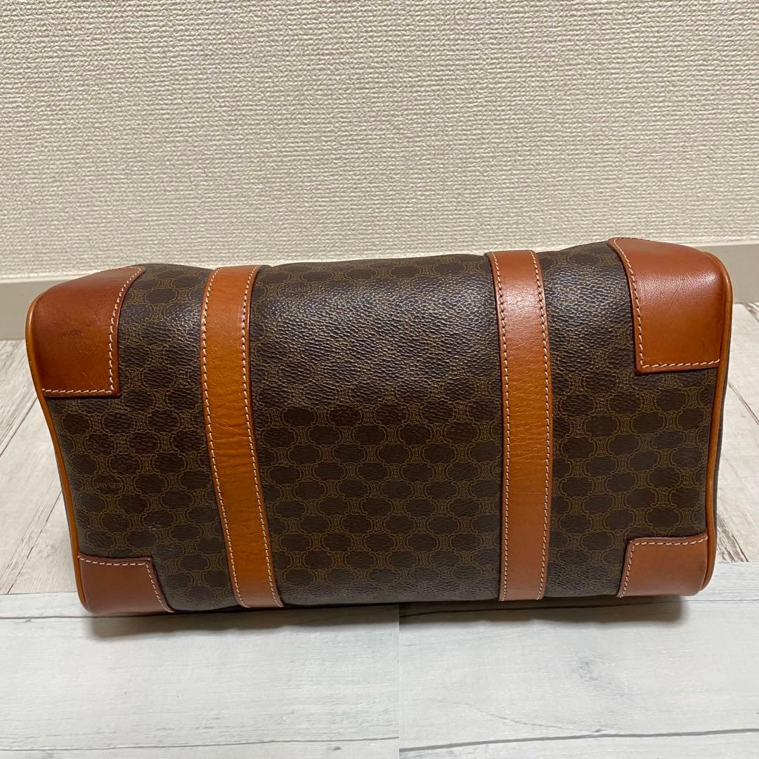 セリーヌ CELINE マカダム柄トリオンフ ミニボストンバッグ PVC×レザー